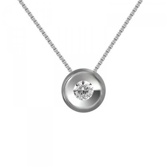 Necklace Bibigi Woman Pret-A-Porter in White Gold Diamante 0.12 Ct CLK0002B12 - CLK0002B12